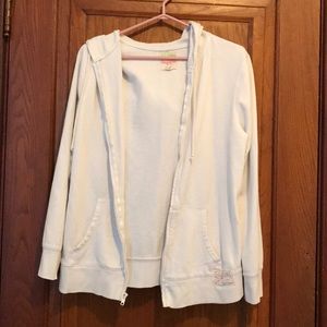 White Old Navy Zip Up Sweater